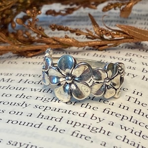 Sterling Silver (.925) Floral Ring Plumeria Hawaii