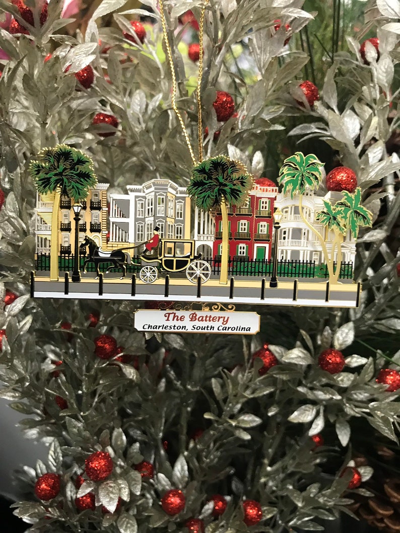 The Battery Charleston SC Christmas Ornament South Carolina Etsy