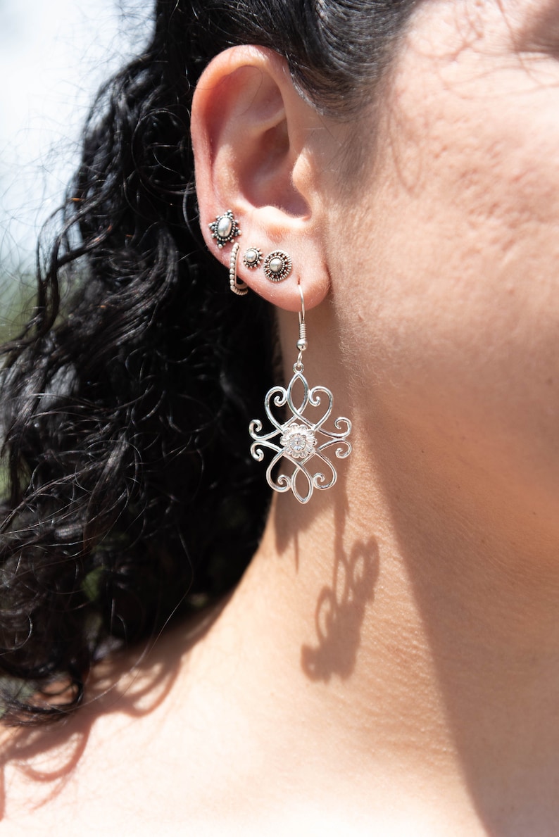 Charleston Gate Earrings Sterling Silver .925 Eli Geddings Etsy