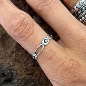 Stackable Floral 925 Sterling Silver Ring Stackable