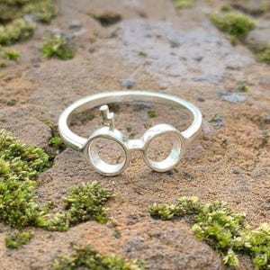Wizarding Glasses Sterling Silver (.925) Ring Magic Mages Wizards