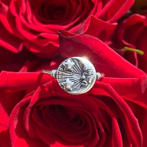 Sterling Silver Mom and Star Celestial Ring · 925