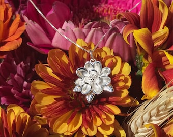 Magnolia Pendant Sterling Silver (.925) Mississippi South Carolina Magnolia Plantation Charleston SC ~ EXCLUSIVE ~