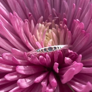 Sterling Silver Stackable Moon Phase Ring