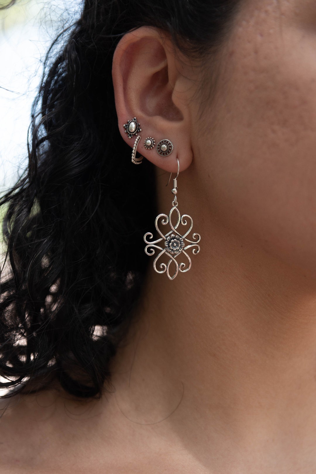 Charleston Gate Earrings Sterling Silver .925 Eli Geddings Gate