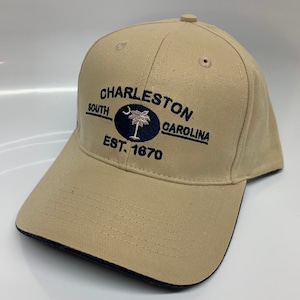 Charleston South Carolina Hat: Palmetto Palm & Moon State Flag
