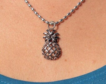 Sterling Silver (.925) Pineapple Pendant Gates of Charleston SC South Carolina Hawaii ~ EXCLUSIVE ~