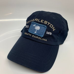 Charleston South Carolina Hat: Palmetto Flag Patch, Adjustable Dad Hat