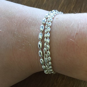Rice bead bracelet trio sterling silver (.925) small, medium and large Charleston Rice Beads, Charleston Gates, Charleston Gate Jewelry