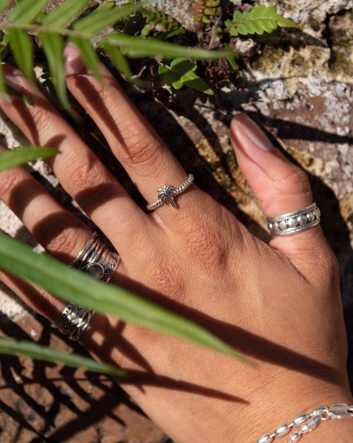 Sterling silver 925 palm tree ring palmetto tree ring Etsy