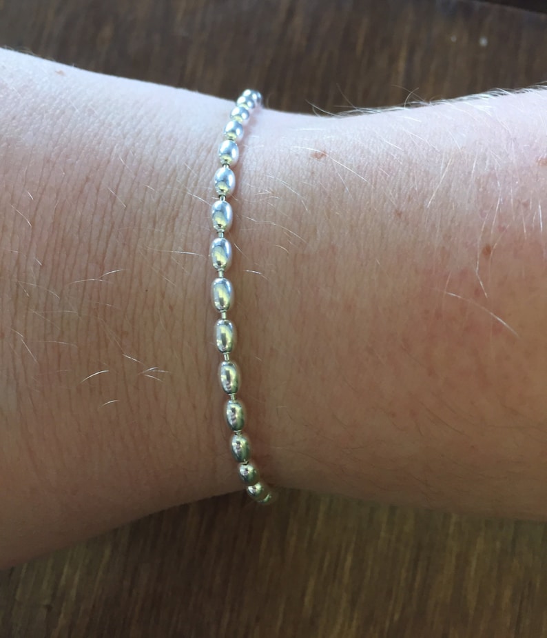 Sterling silver 925 Charleston Rice Beads Necklaces Large Etsy