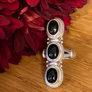 Sterling Silver and onyx ring
