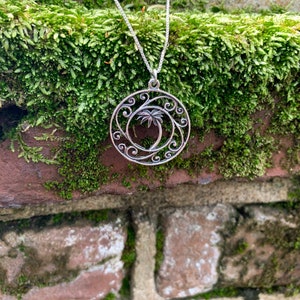 sterling Silver 925 palm palmetto Pendant Charleston SC Beach
