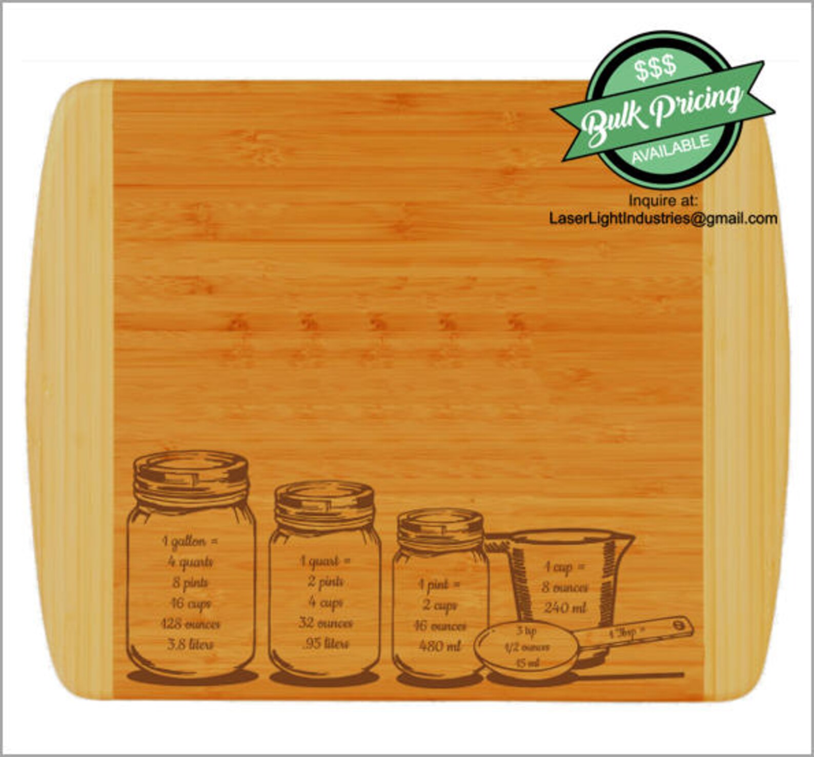 FREE SHIPPING Cutting Board Measuring Cup Cutting Board Etsy
