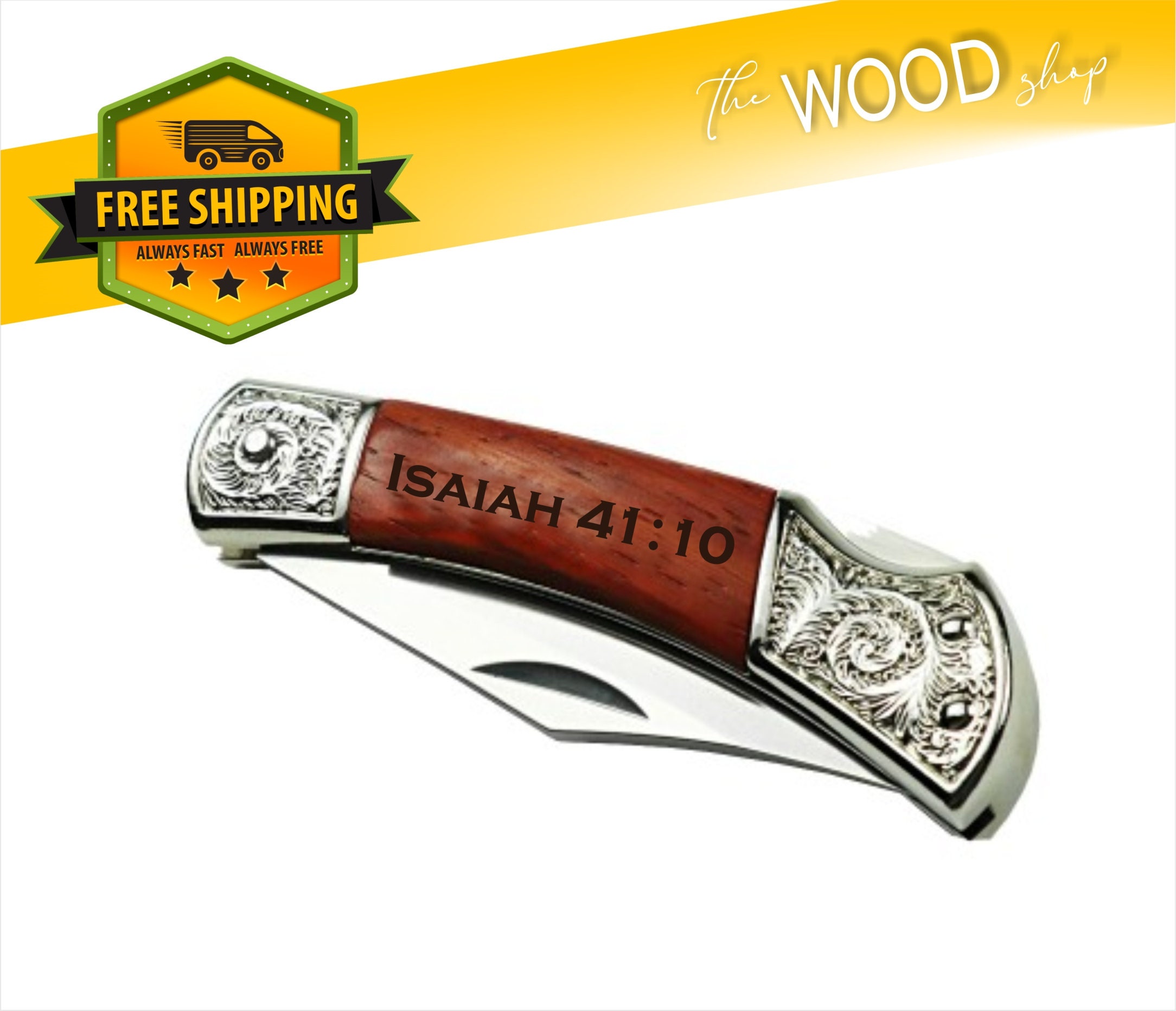 CUSTOM BIBLE VERSE Engraved Pocket Knife Custom Engraved Etsy