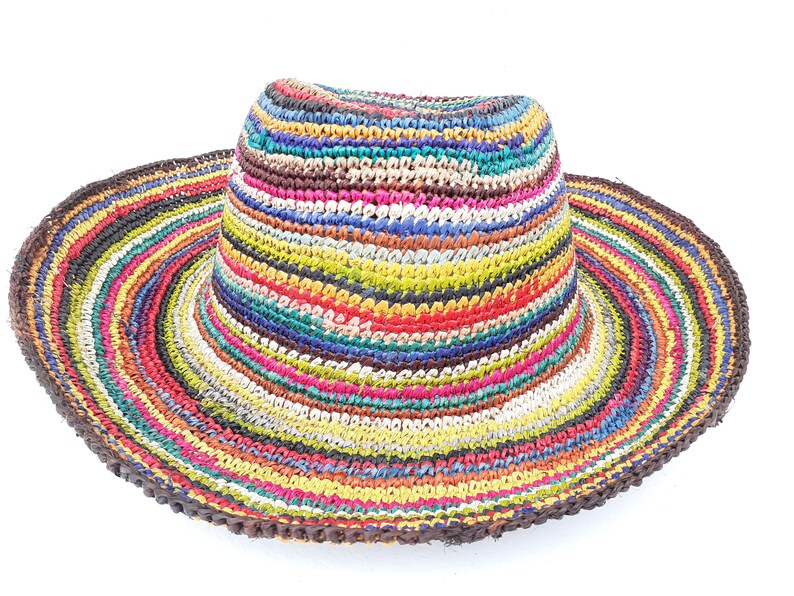 Multicolored straw hats xl plussize hat XXL Etsy