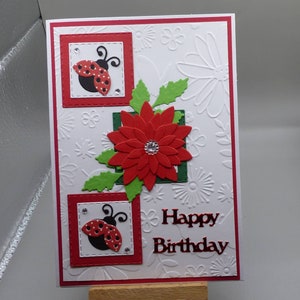 Karte zum Geburtstag ,Marienkäfer