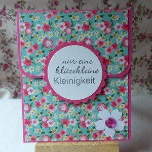 Gutscheinverpackung,Blumenmotiv,altrosa,verschiedene Anlässe