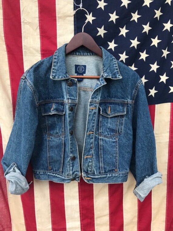 gap cropped denim jacket