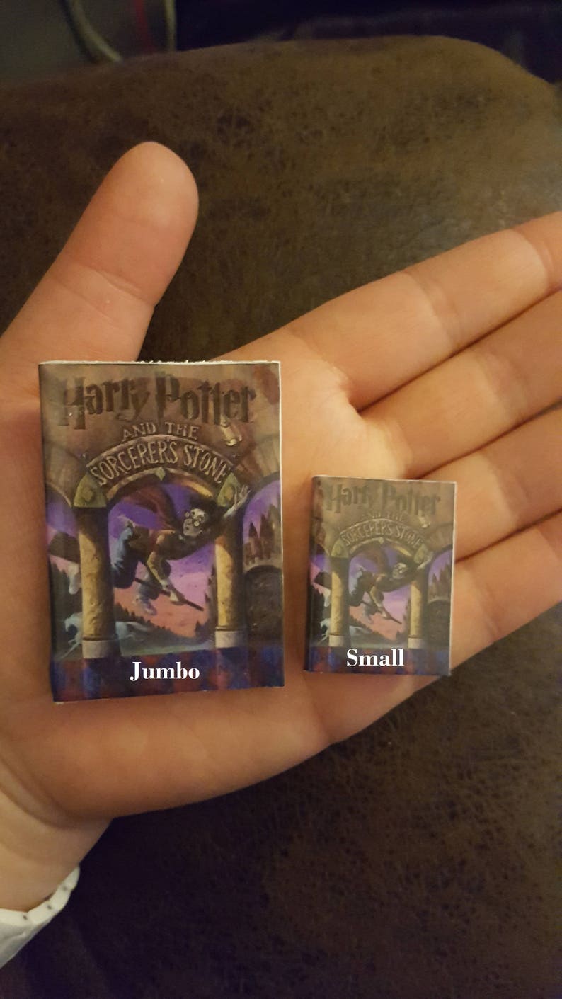 Book Ornaments Set of 7 or 8 small or jumbo size Handmade Harry Potter Ornament Set J.K Rowling Book Ornaments Made to order.
