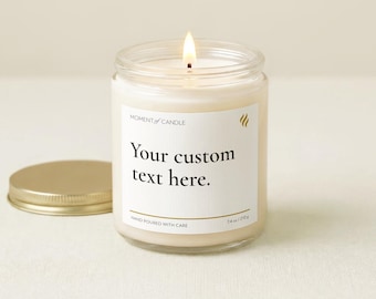 Custom Candle, Blank Private Label, Custom Logo, Personalized, Gift for Her, Funny Candles, Soy