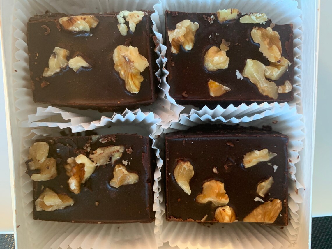 Raw Keto Chocolate Walnut Brownies Vegan Paleo Nongmo Etsy