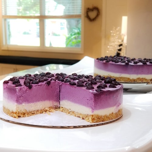 Keto Blueberry Cashew Cheesecake raw Vegan Paleo Nongmo Etsy