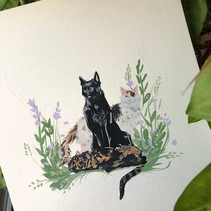 Custom Pet Portrait 8in x 10 in hand painted