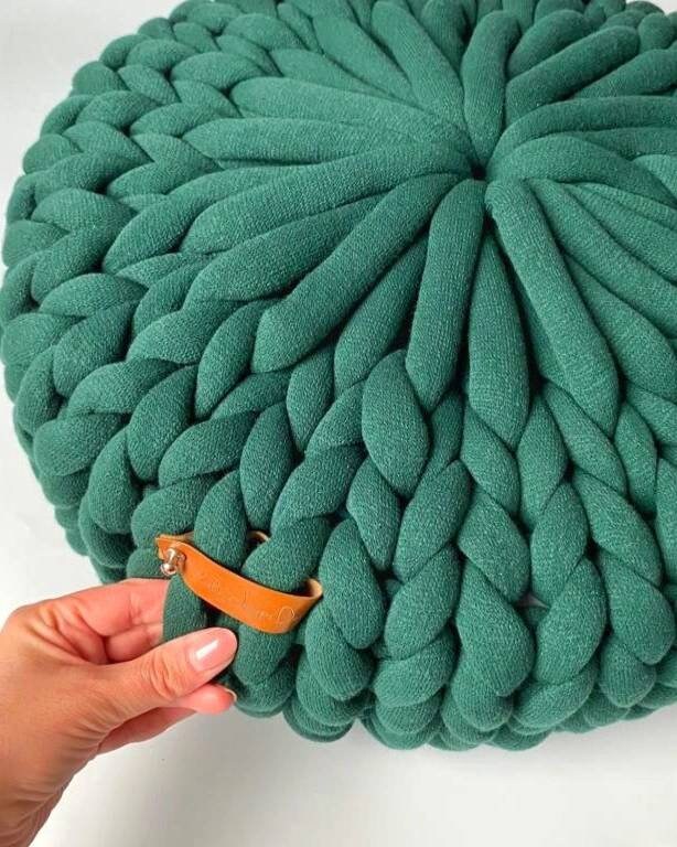 Knit floor pillow sales