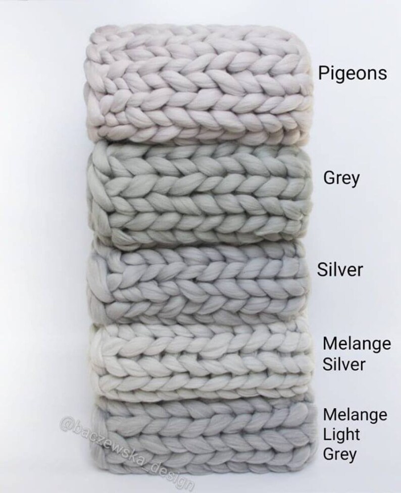 Chunky Knit Blanket. Chevron pattern Super Merino Wool. Super Etsy