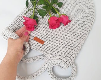 Crochet Tote Bag, Summer bag, Spring bag ,Knitted, Handbag, Modern, Scandinavian Style, Crocheted Tote, Market Bag, Slow Fashion, Knit