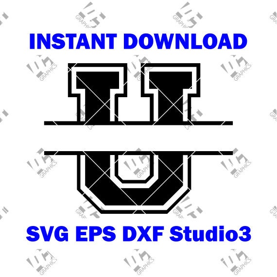 Download Varsity Split Monogram Alphabet Font Cutting File SVG EPS ...