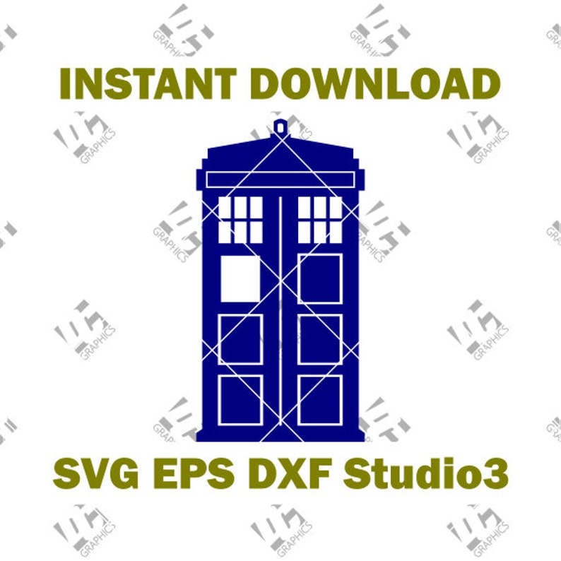 Download Doctor Who Tardis DIY Decal Cutting File Svg Eps Dxf | Etsy