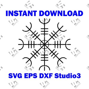 Aegishjalmr Timone vichingo storicamente corretto di soggezione - File di taglio in SVG, EPS, PNG, Pdf - Cricut Silhouette Cameo Studio Download istantaneo