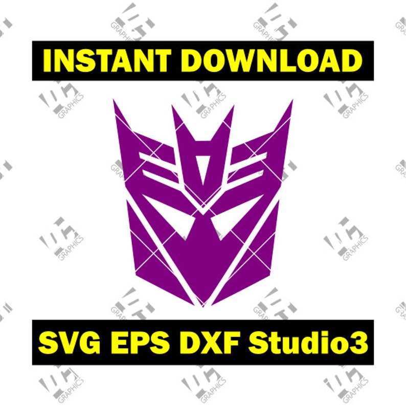 Download Transformers Decepticon Insignia Logo Cutting File in SVG ...
