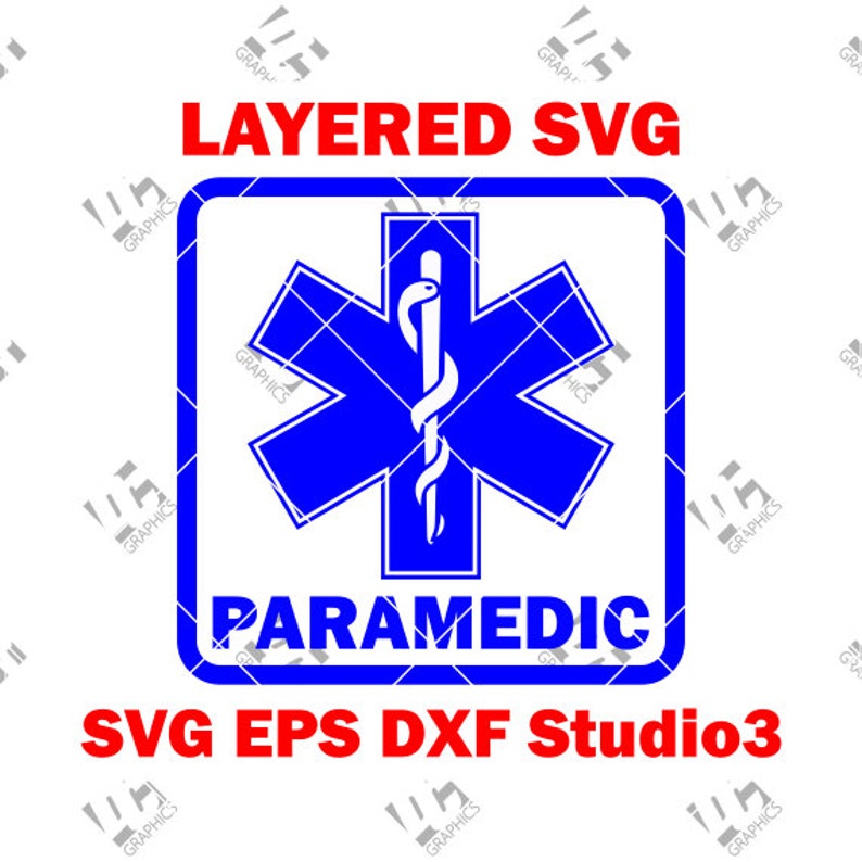 Download Paramedic EMS Star of Life EMT Logo Cutting File in Svg | Etsy