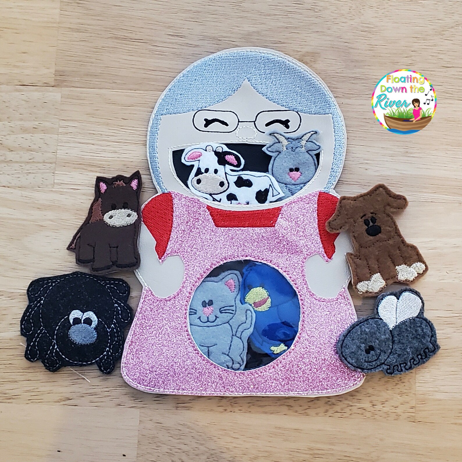 Old Lady Who Swallowed a Rose puppets High quality vinyl for | Etsy