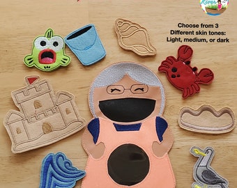 Old Lady Who Swallowed a Shell puppets for music Education preschool Kindergarten for teacher grandparent child mom dad