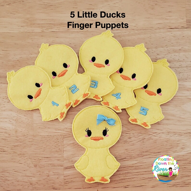 5 Little Ducks Finger Puppets for Music Education Ppreschool Etsy