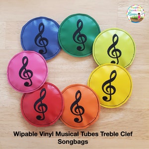 Songbags Wipeable vinyl Musical Tubes Version 7 Beanbags for Elementary Music Education image 1