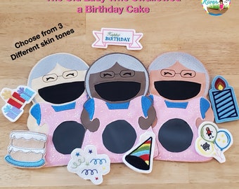 Old Lady Who Swallowed a Birthday Cake puppets for music Education preschool Kindergarten for teacher grandparent child mom dad
