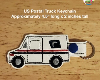 US Postal Mail Truck Key Chain Back Pack or Purse Ornament