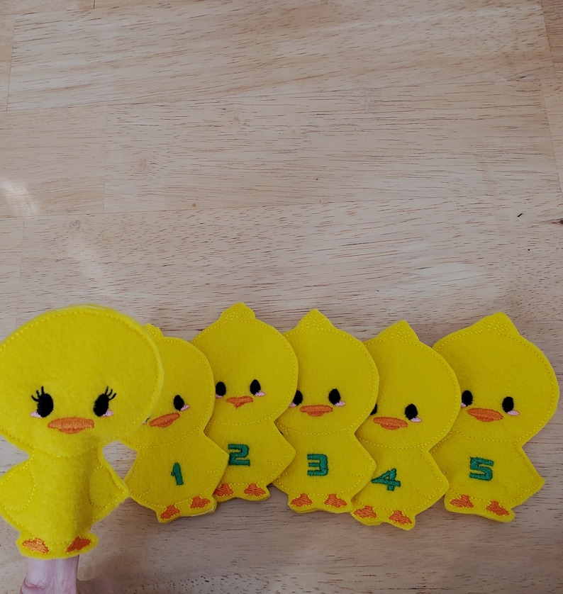 5 Little Ducks Finger Puppets for Music Education Ppreschool Etsy