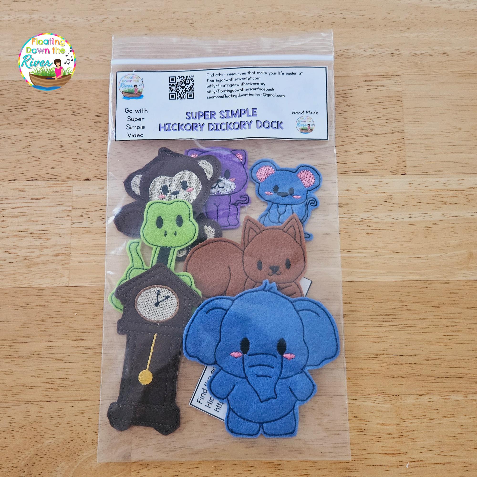 Super Simple Hickory Dickory Dock Finger Puppets for Education