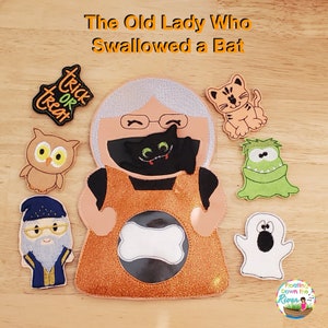 Old Lady Who Swallowed a Bat for music Education preschool Kindergarten for teacher grandparent child mom dad