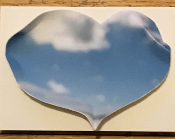Valentine's note card: Clouds Sky Ocean Heart 8