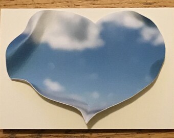 Valentine's note card: Clouds Sky Ocean Heart 4