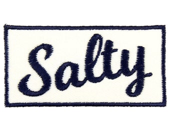 Patches Etsy - salty patch 3 x 1 5 embroidered patches for jackets salt patch geek patch backpack!    patch patches for jackets gifts under 10