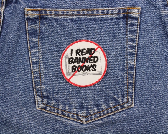 Book Lover Embroidery Patch island book Lover Librarian or Avid