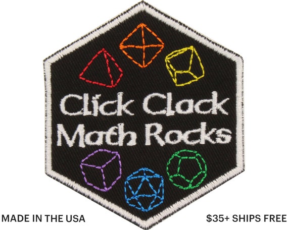 Click Clack Math Rocks Patch Made in USA 2.5 X - Etsy